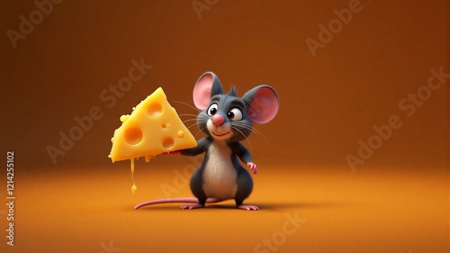 Smiling Mouse with Cheese