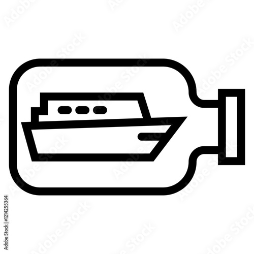 Ship in a bottle Vector Design Icon Style