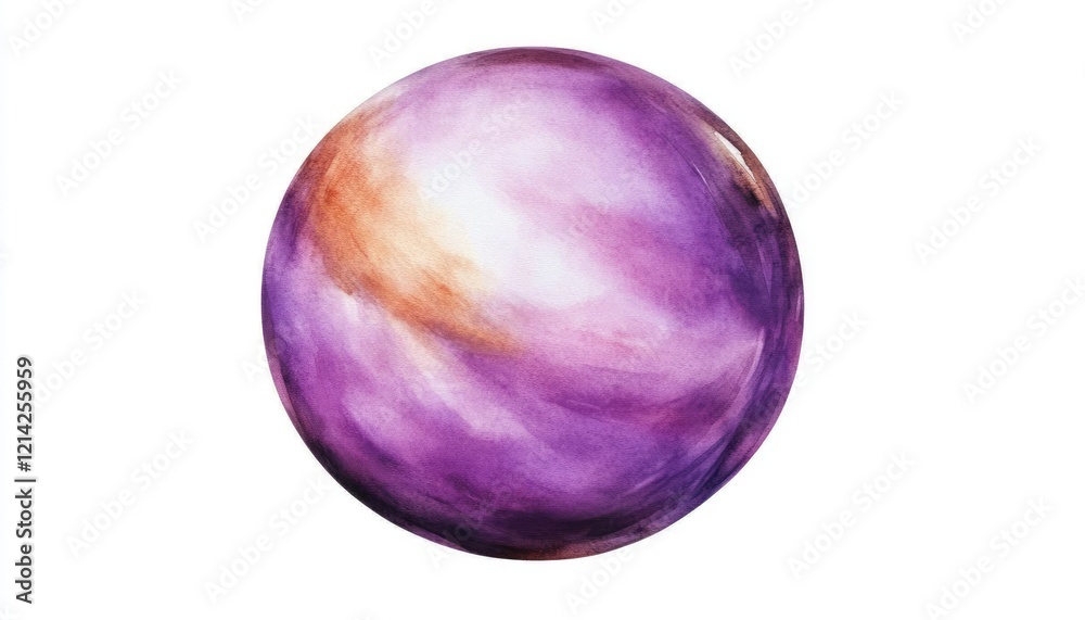 Fototapeta premium Abstract representation of a purple planet with swirling colors, evoking a sense of cosmic wonder and beauty
