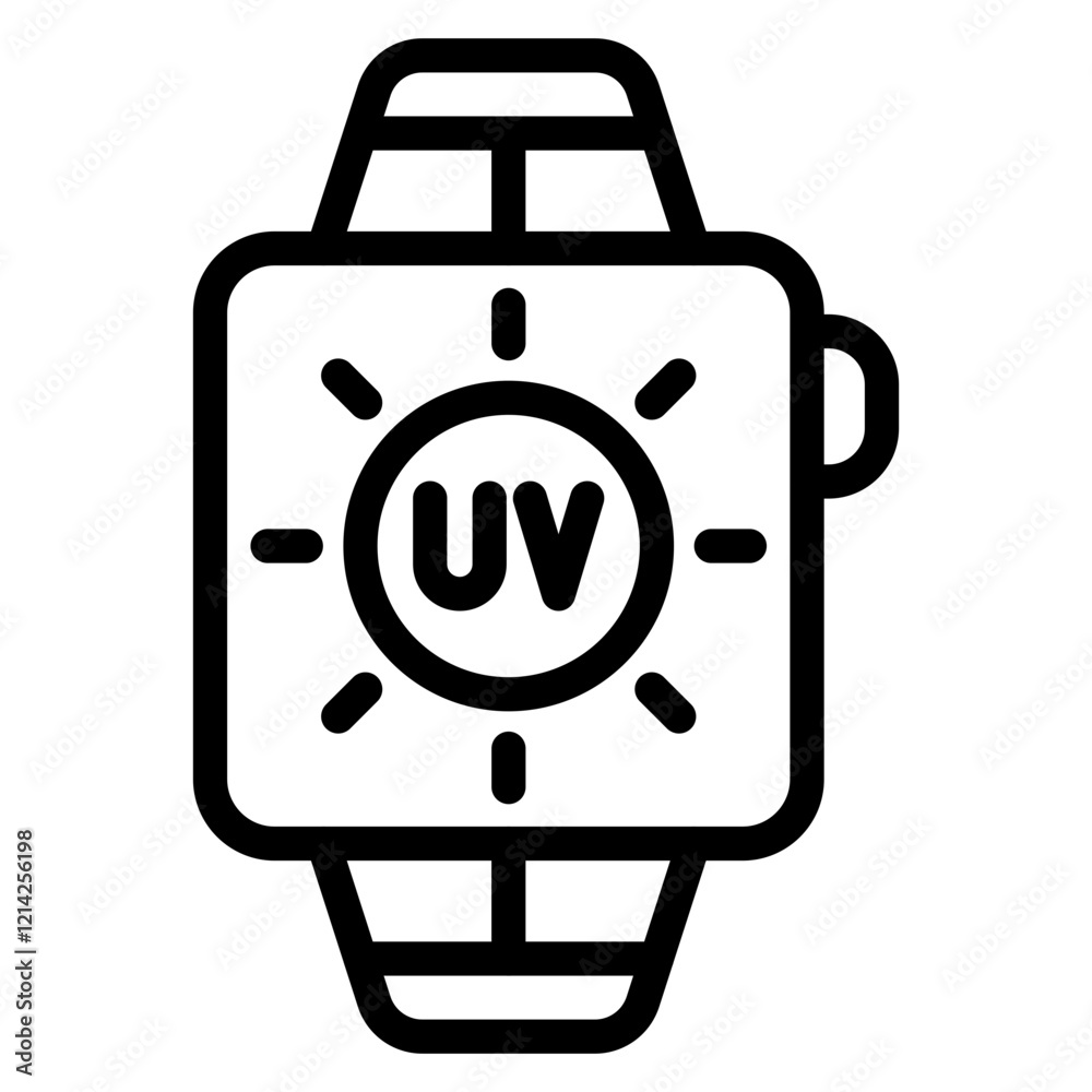 UV exposure Vector Design Icon Style UV exposure Vector Design Icon Style