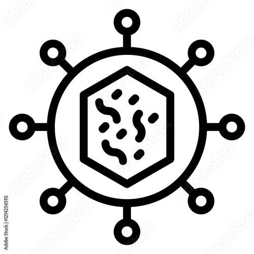 Capsid Vector Design Icon Style