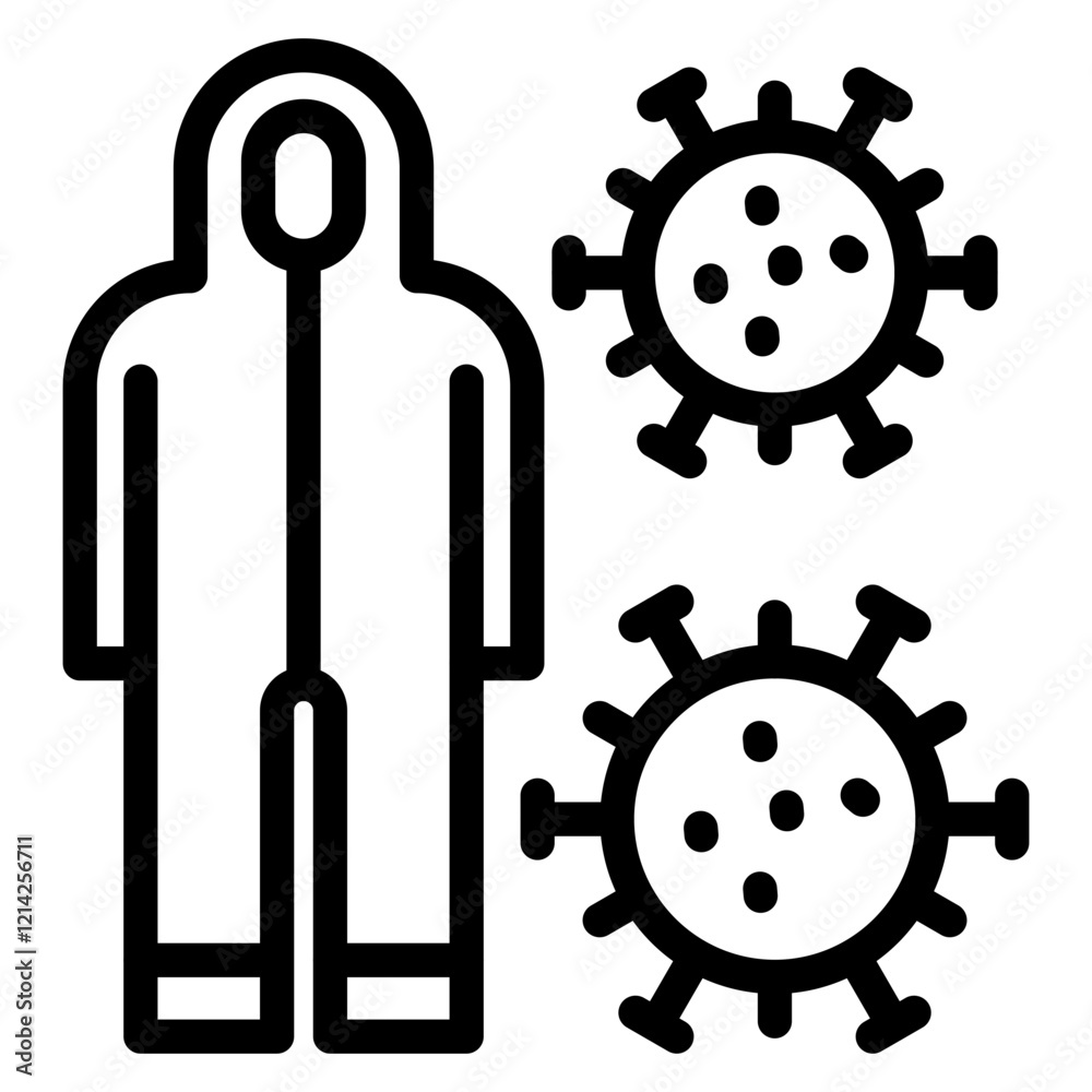 Obraz premium Hazmat suit Vector Design Icon Style