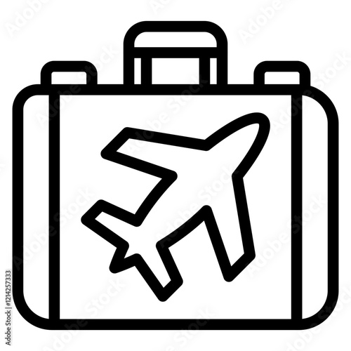 Travel suitcase Vector Design Icon Style