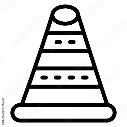 Traffic Cone Vector Design Icon Style