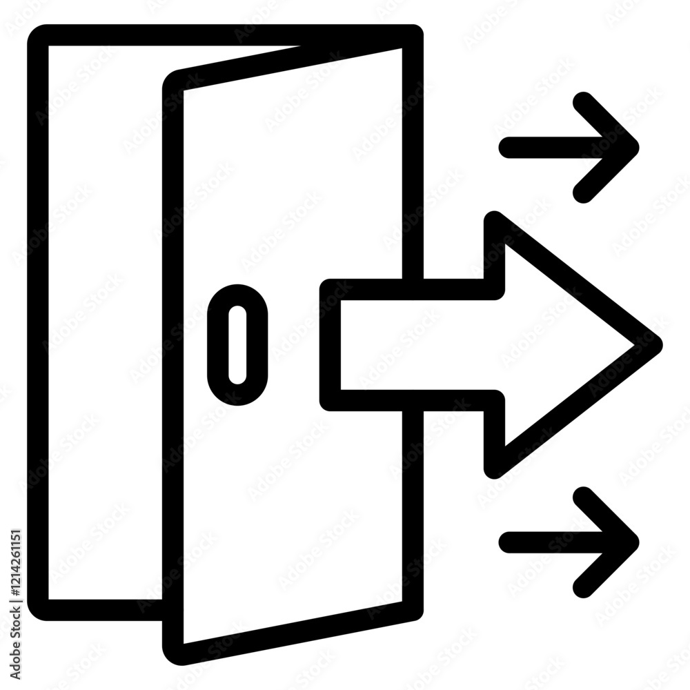 Emergency Exit Vector Design Icon Style Emergency Exit Vector Design Icon Style