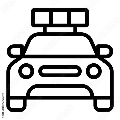 Police Car Vector Design Icon Style