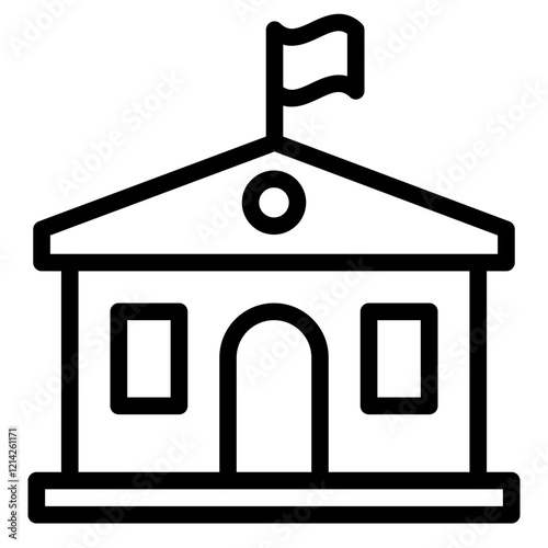 City Hall Vector Design Icon Style