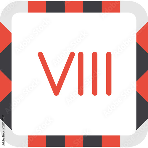 Roman Numeral VIII Icon