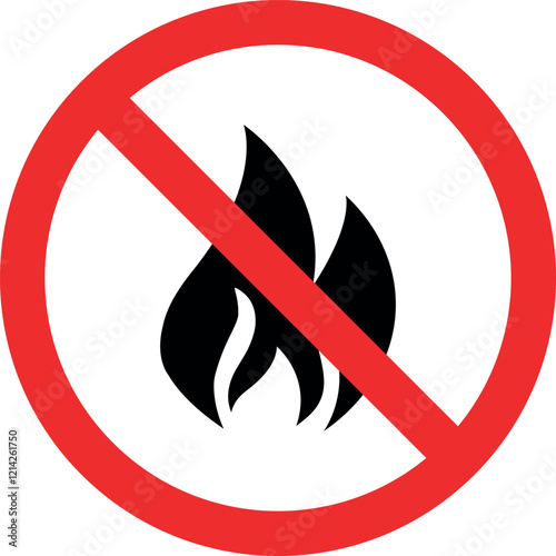 Fire warning sign Vector Image