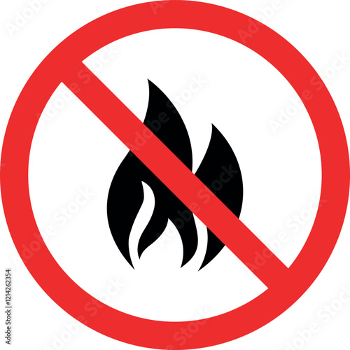 Fire warning sign Vector Image
