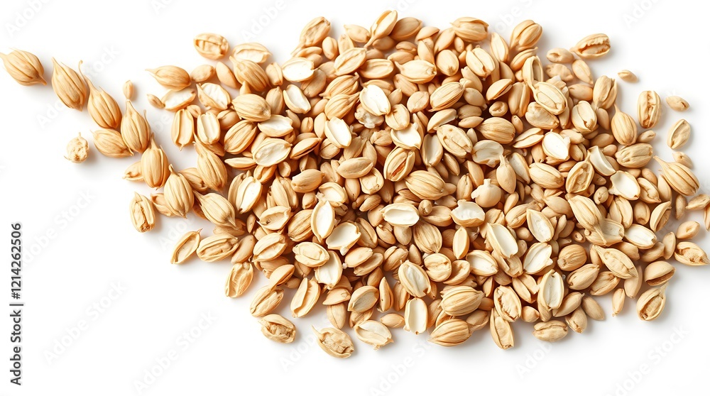 Fototapeta premium wheat grain isolated on white background