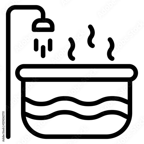 Hot Tub Vector Design Icon Style