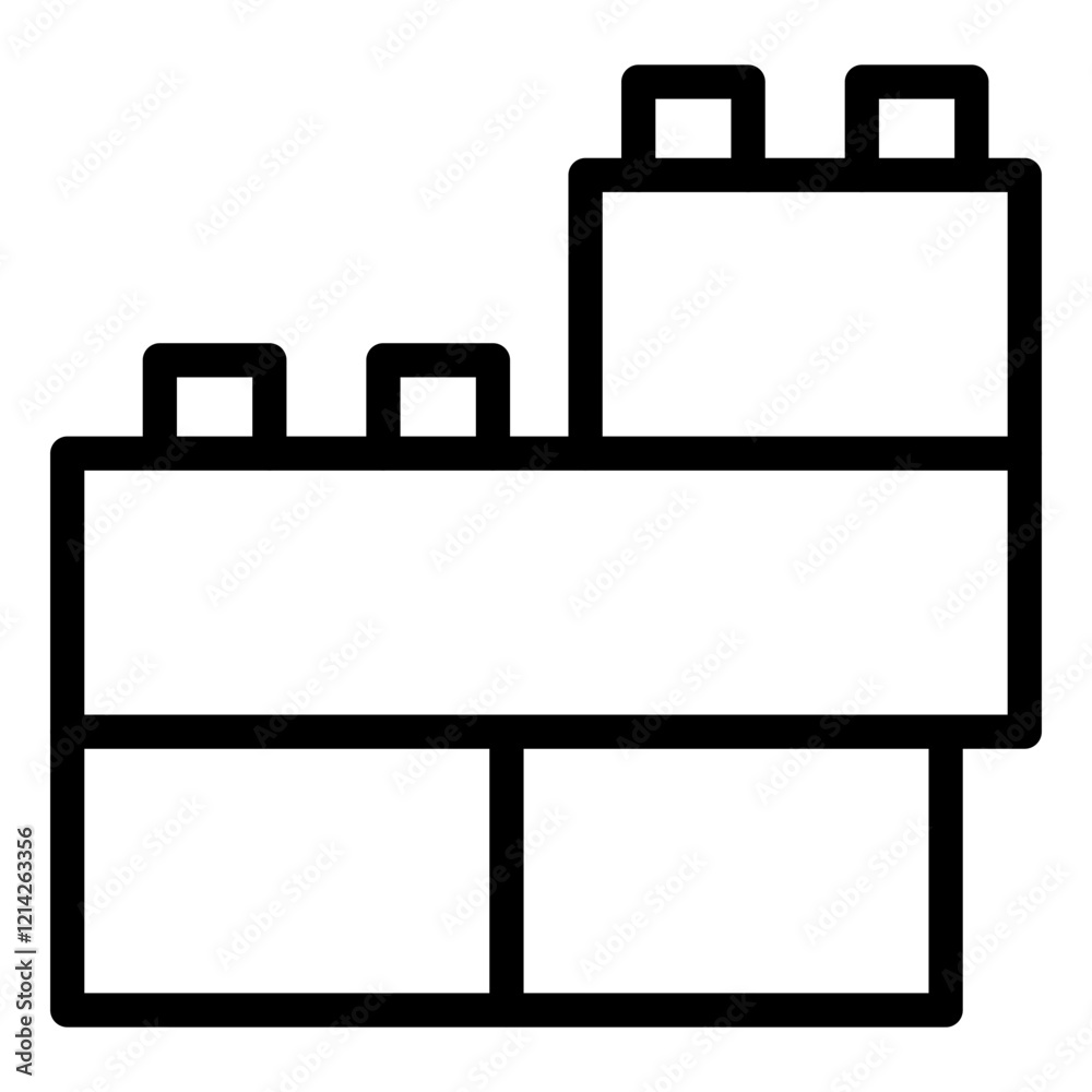 Building Blocks Vector Design Icon Style Building Blocks Vector Design Icon Style