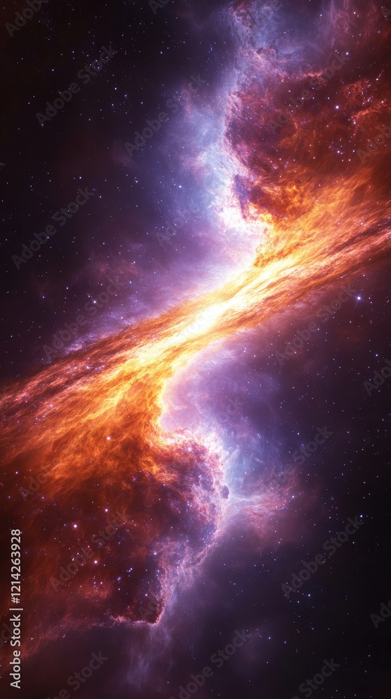 Obraz premium Glowing Spiral Galaxy in Deep Space