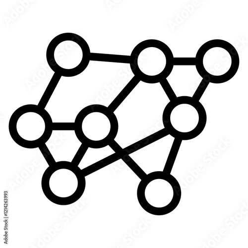 Neural Network Vector Design Icon Style