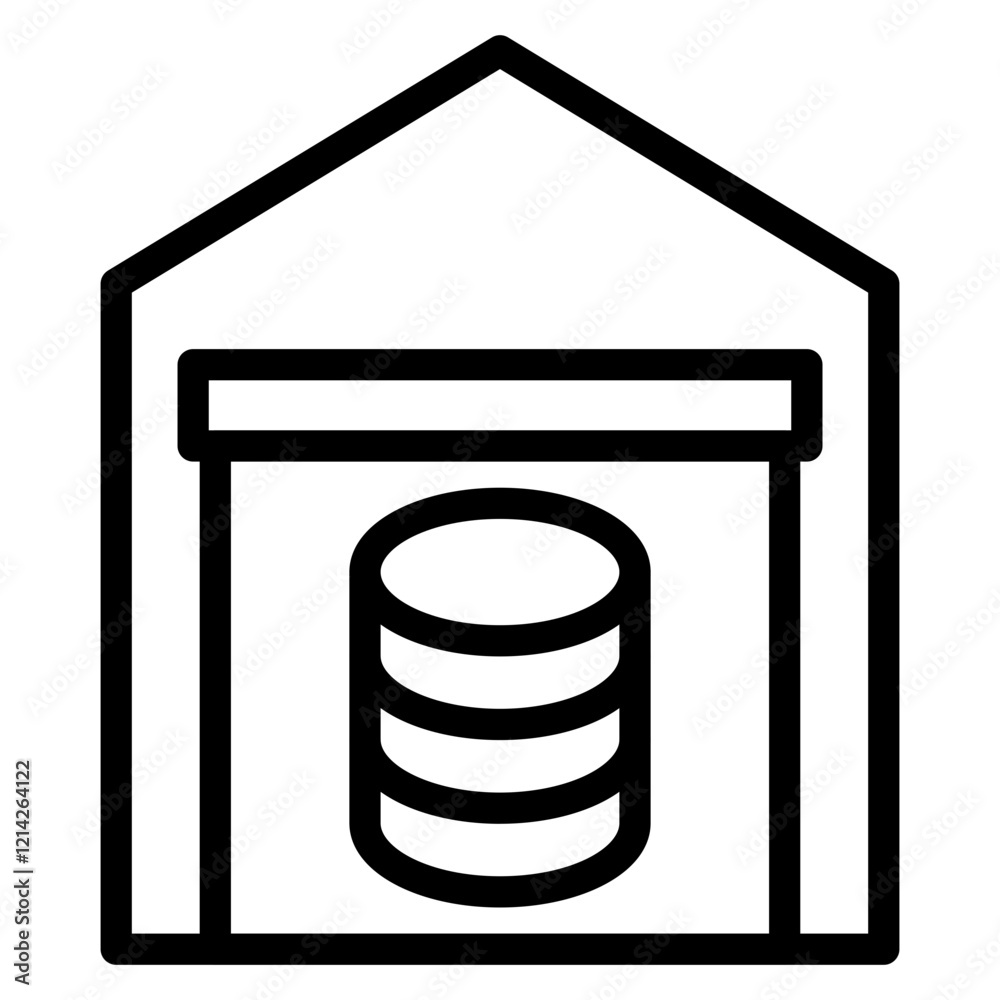 Data Warehouse Vector Design Icon Style Data Warehouse Vector Design Icon Style