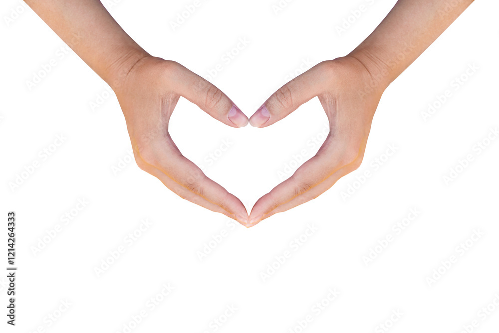 hands making a heart shape on isolated on transparent background, png hands making a heart shape on isolated on transparent background, png