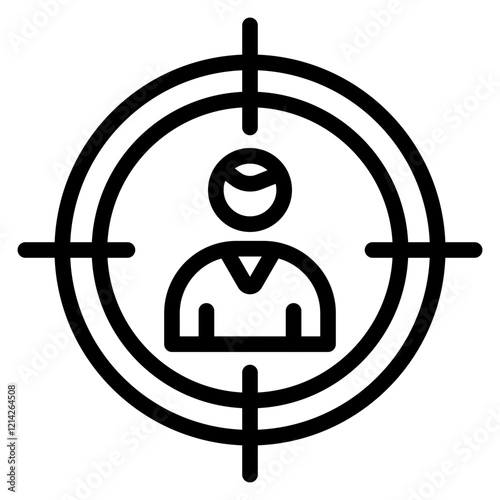 Target Audience Vector Design Icon Style