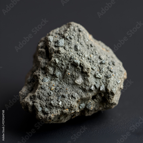 Chondrite Meteorite L6W2 Type isolated, piece of rock formed as an asteroid in the universe at during Solar System creation. The meteorite comes from an asteroid fall impacting Earth at Atacama Desert photo