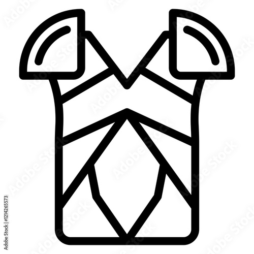 Iron Armor Vector Design Icon Style
