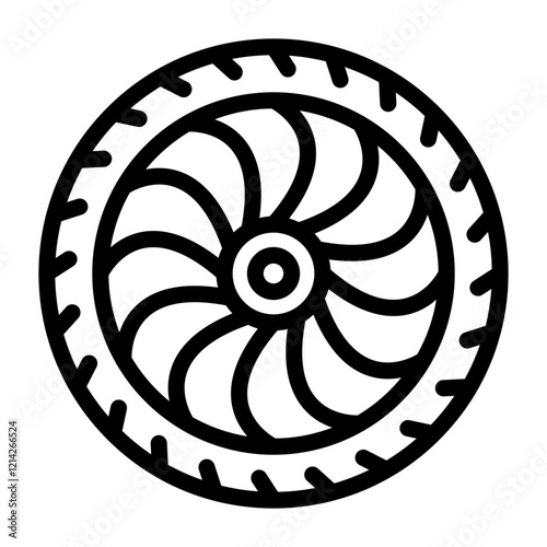 Jet Engine Vector Design Icon Style
