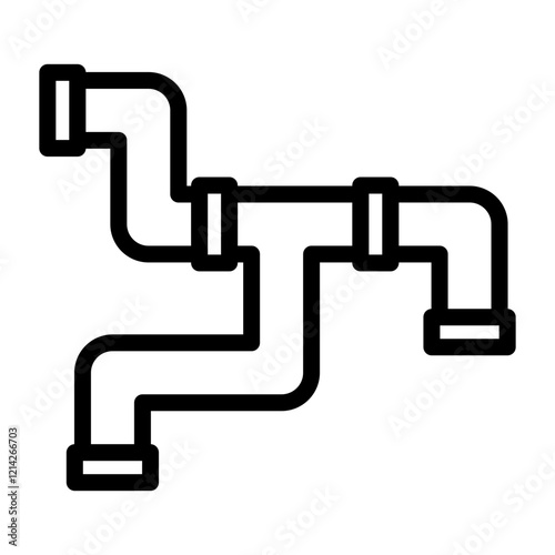 Plumbing Pipe Vector Design Icon Style