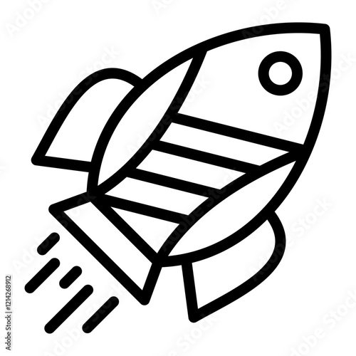 Rocket Vector Design Icon Style