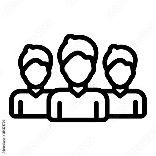 Team Member Vector Design Icon Style