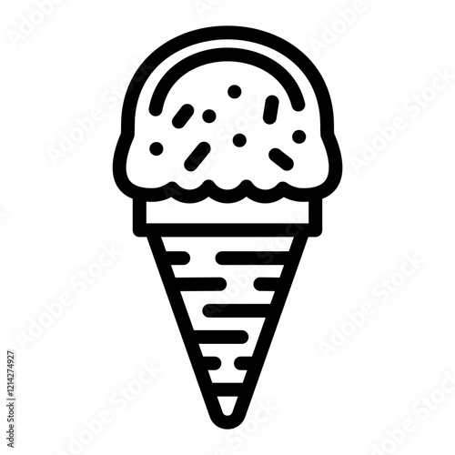 Cone Ice Cream Vector Design Icon Style