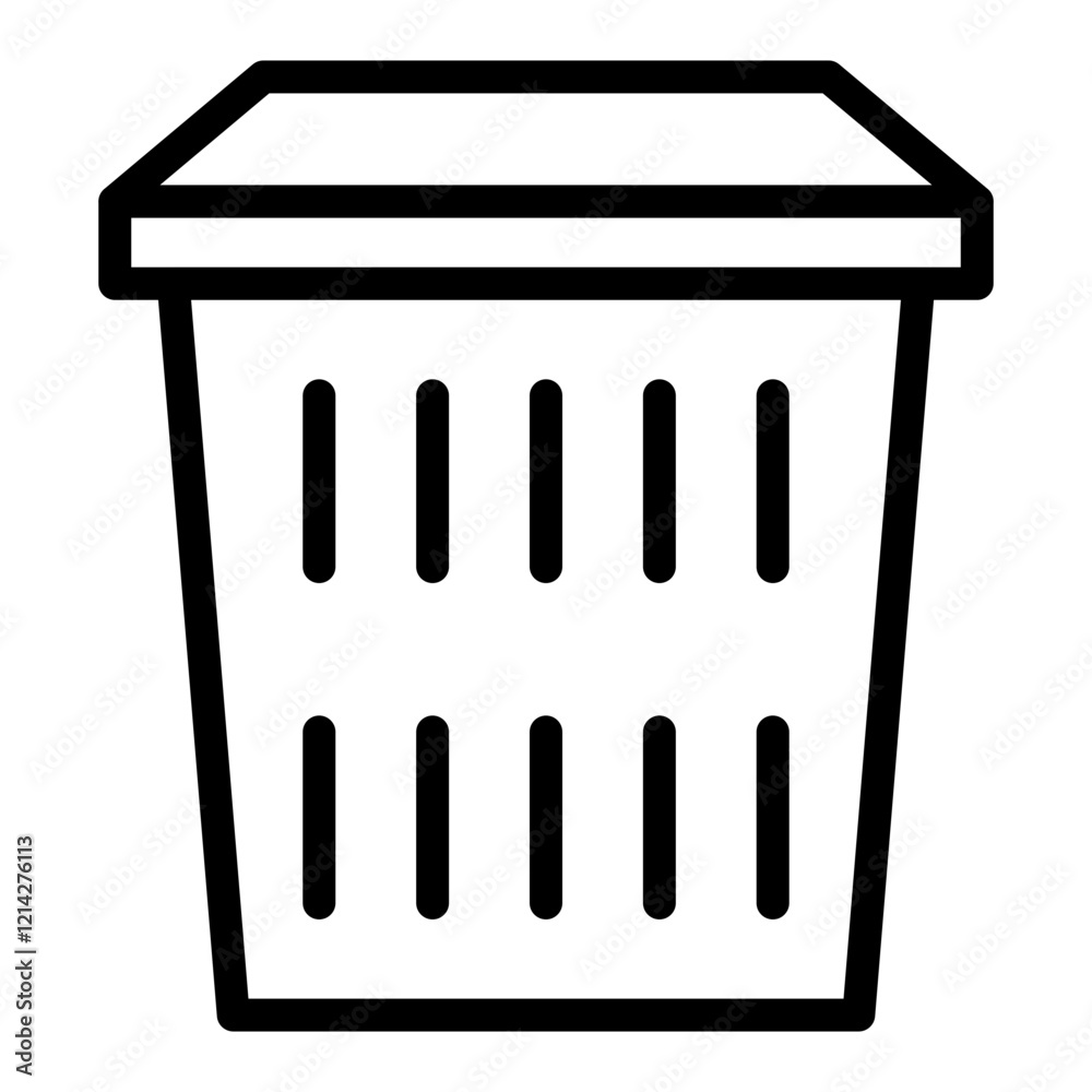 Trash bin Vector Design Icon Style Trash bin Vector Design Icon Style