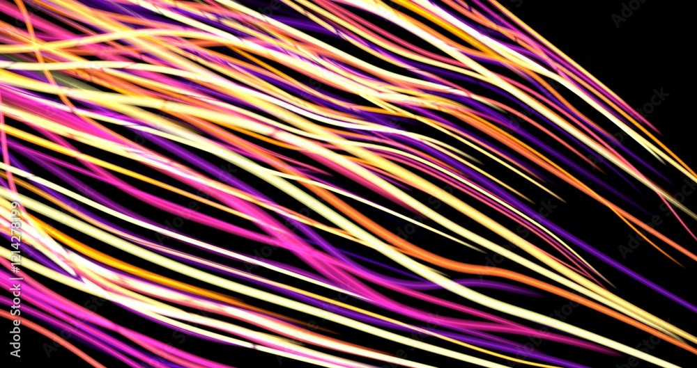 neon rays. Concept for big data, blockchain, cryptocurreny, internet, hyperspace and space travel