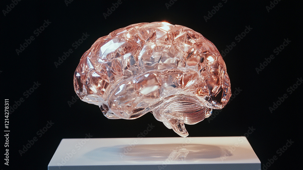 Crystal Brain Sculpture