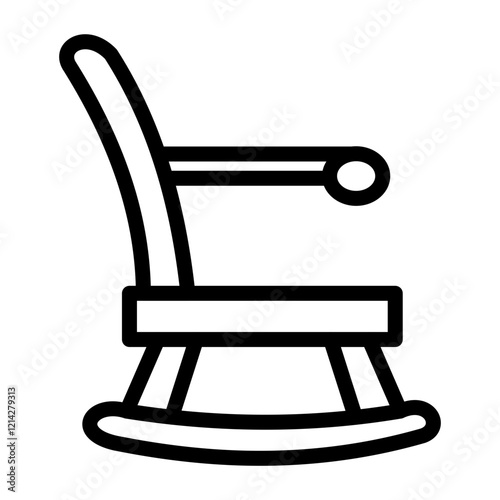 Rocking chair Vector Design Icon Style