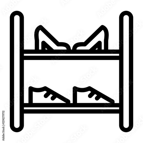 Shoe rack Vector Design Icon Style