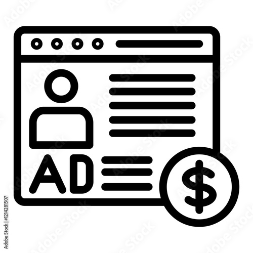 Native advertising Vector Design Icon Style