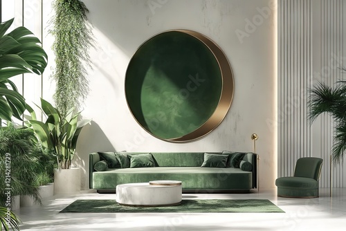 Interior Brochure Layout with Green Accents