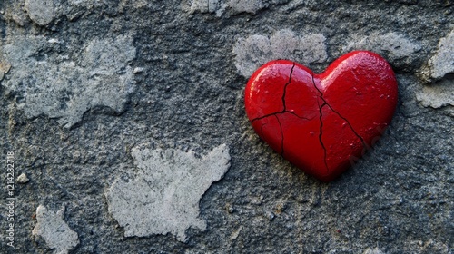 Minimalist Valentine's Day design Heart symbol, love and romance.