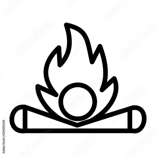 Campfire Vector Design Icon Style