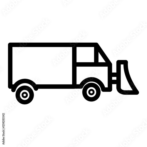 Snowplow Vector Design Icon Style