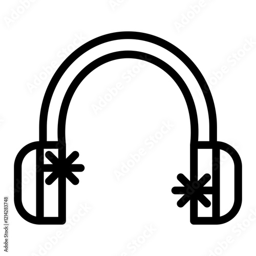 Earmuffs Vector Design Icon Style