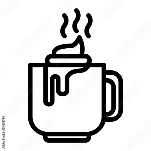Hot Chocolate Vector Design Icon Style