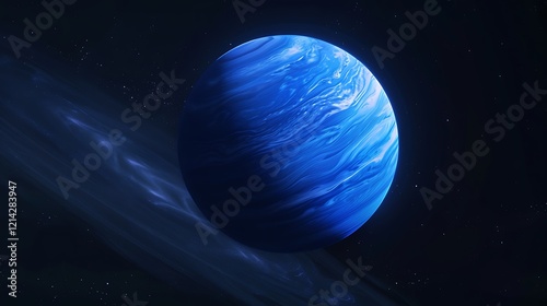 Mysterious Blue Planet – Cosmic Space Fantasy & Sci-Fi World photo