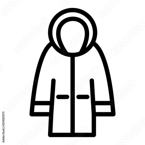 Winter Coat Vector Design Icon Style
