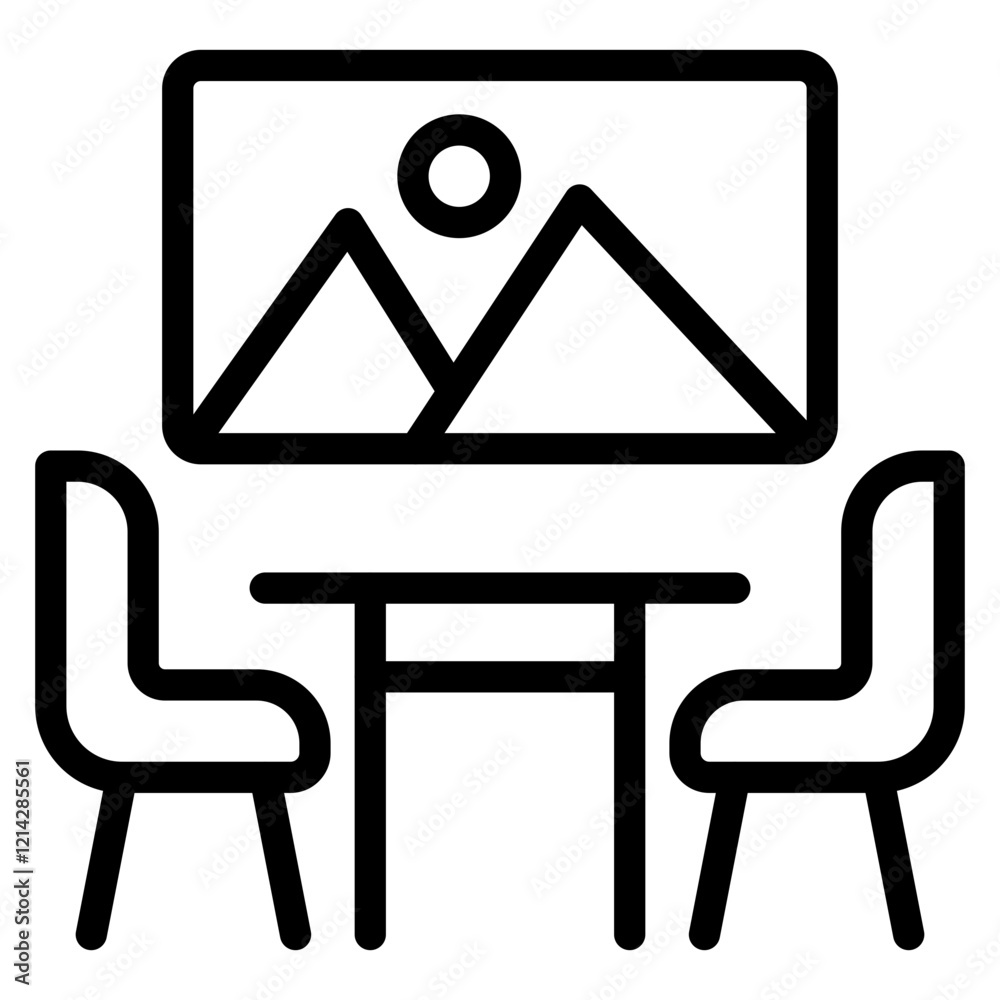 Dining Room Vector Design Icon Style Dining Room Vector Design Icon Style