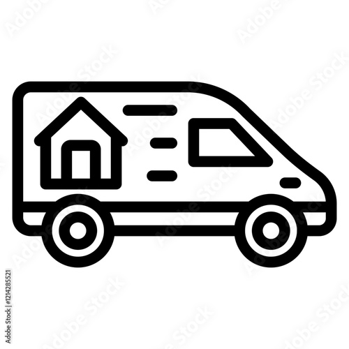 Moving Van Vector Design Icon Style