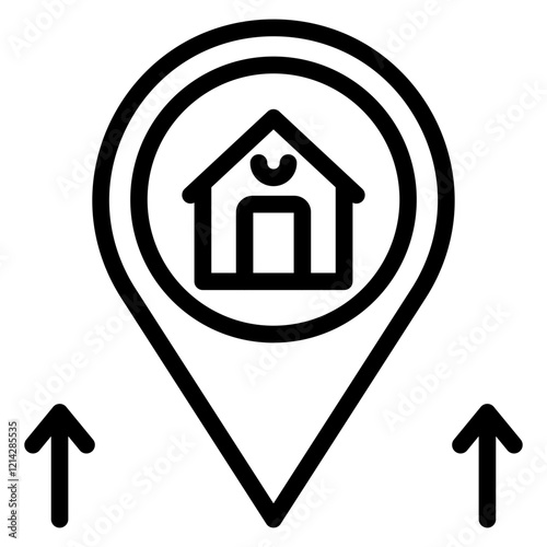 Address Vector Design Icon Style