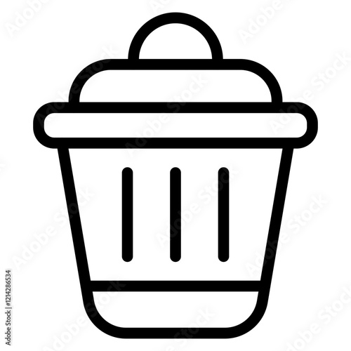 Trash Can Vector Design Icon Style