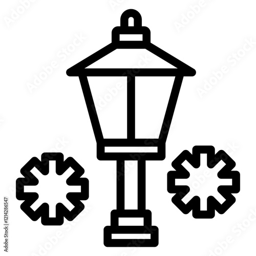 Lamp Post Vector Design Icon Style