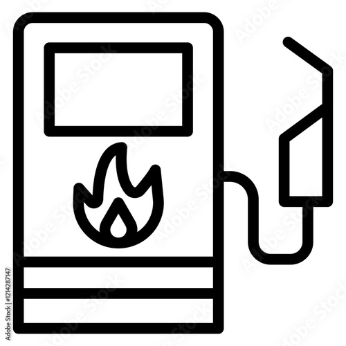 Gas Station Vector Design Icon Style