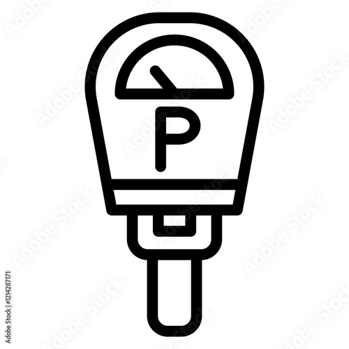 Parking Meter Vector Design Icon Style